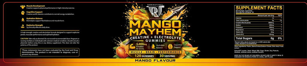 🥭 Mango Mayhem - Creatine Gummys